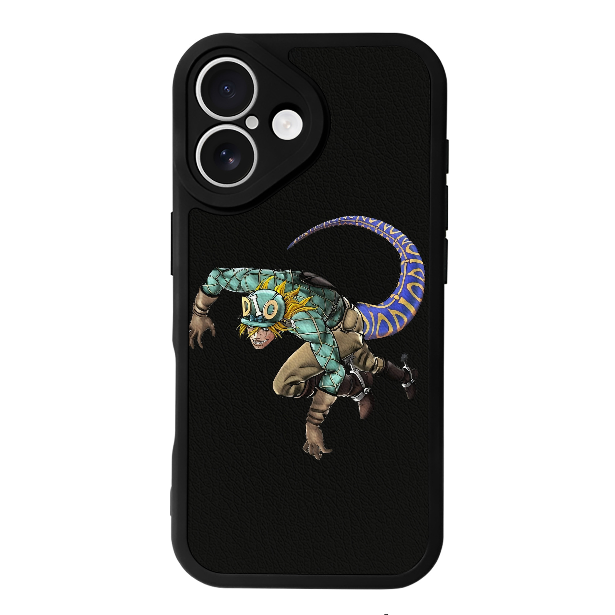 （画像用） ジョジョの奇妙な冒険 ディオ?ブランドー JoJo's Bizarre Adventure Dio Brando 【iPhone 16シリーズ対応】シリコンスマホケース（レザー調） 材質：シリコン